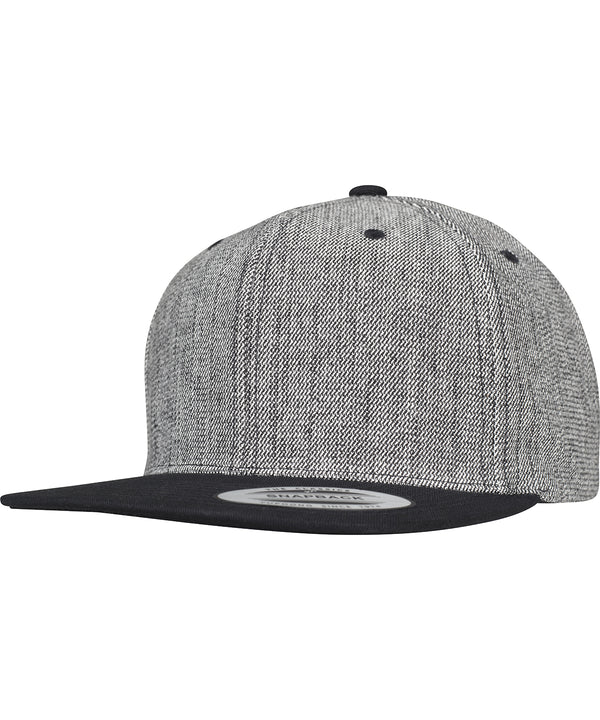 Flexfit Melange Solid Snapback - Black Melange/Black