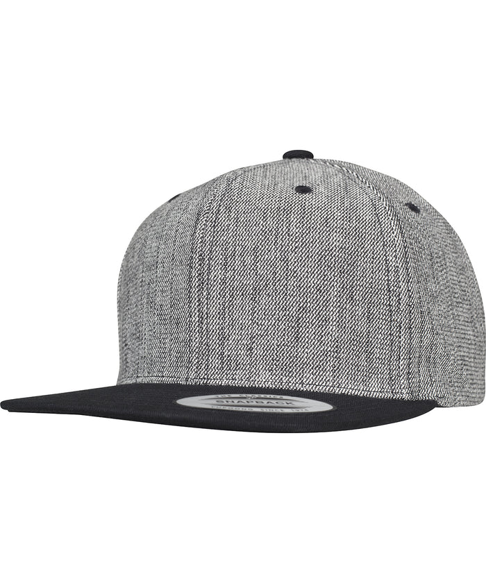 Flexfit Melange Solid Snapback - Black Melange/Black