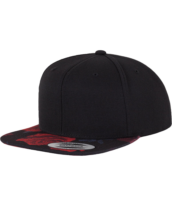 Flexfit Roses Snapback - Black/Red