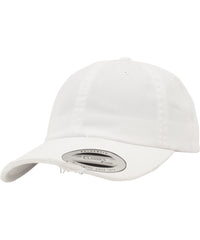 Flexfit Low-profile Destroyed Cap - White