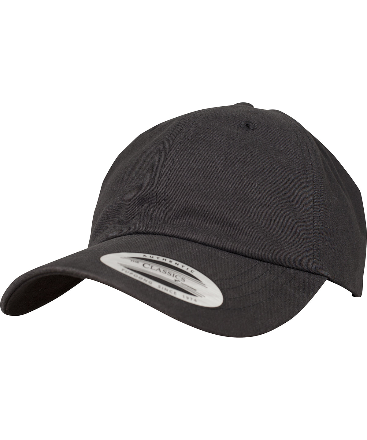 Flexfit Peached Cotton Twill Dad Cap - Black