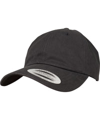 Flexfit Peached Cotton Twill Dad Cap - Black