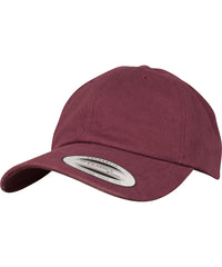 Flexfit Peached Cotton Twill Dad Cap - Maroon