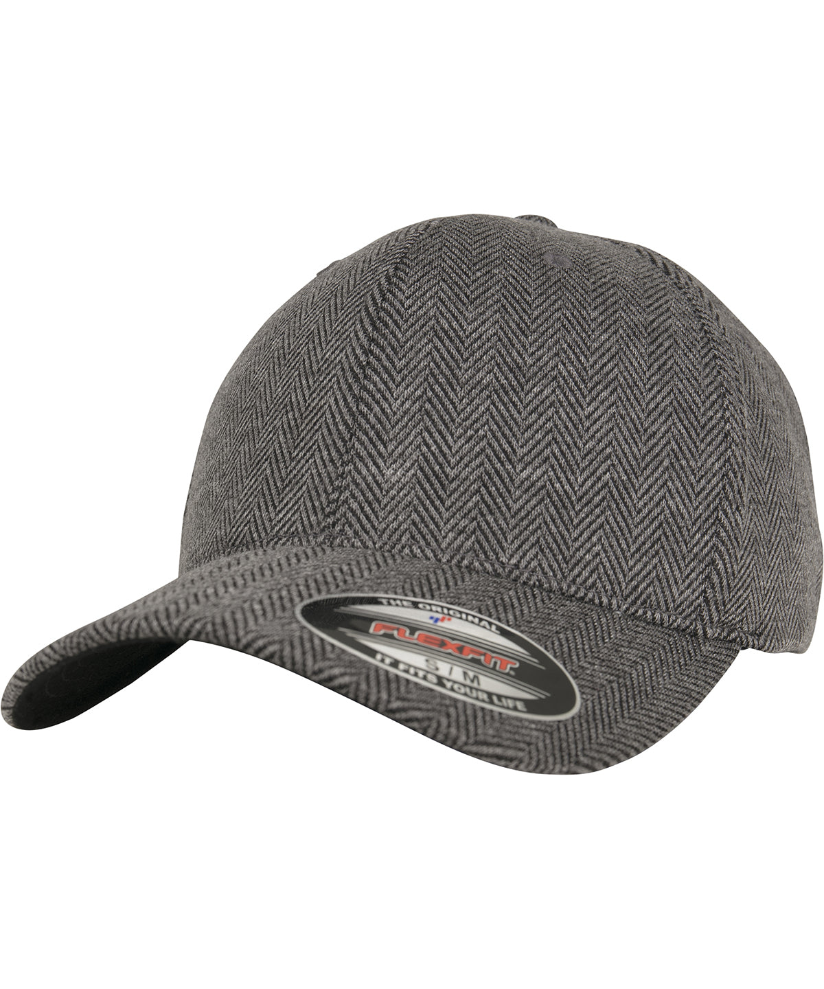 Herringbone Melange Flexfit - Black/Heather Grey