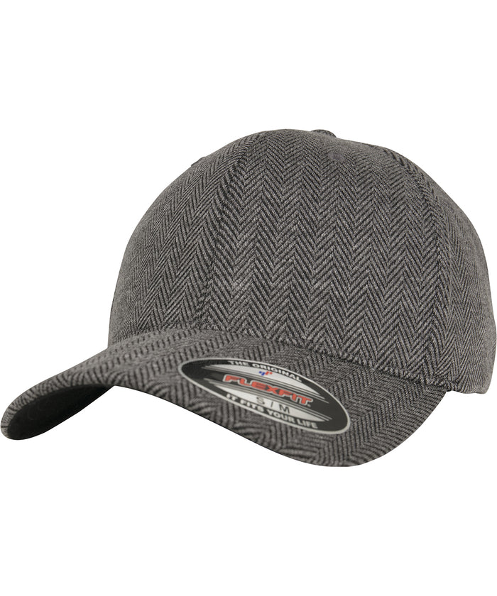 Herringbone Melange Flexfit - Black/Heather Grey