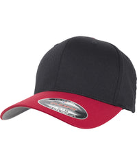 Flexfit Woolly Combed 2-tone - Black/Red