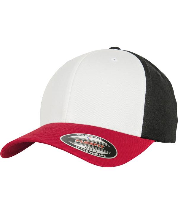 3-tone Flexfit - Red/White/Black