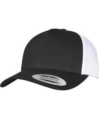 Flexfit 5-panel Retro Trucker 2-tone Cap - Black/White