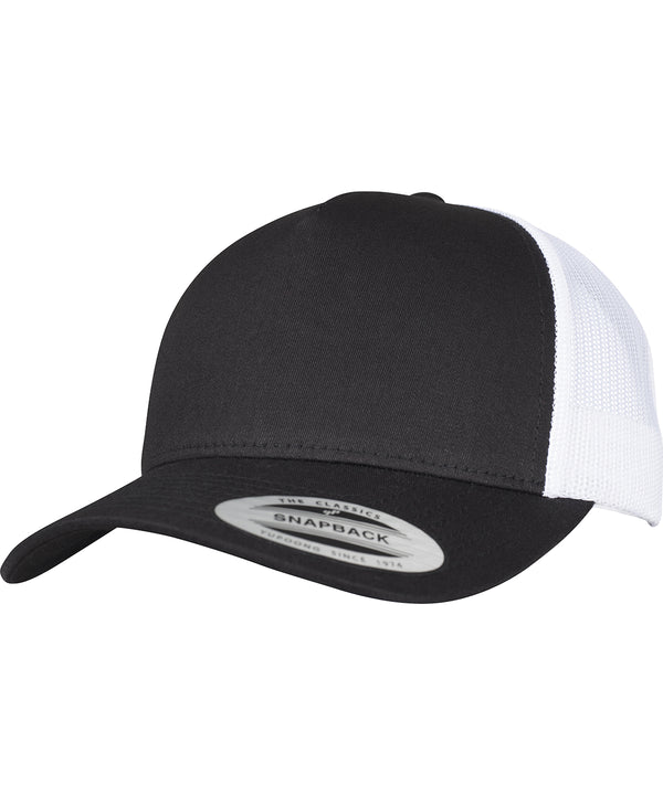 Flexfit 5-panel Retro Trucker 2-tone Cap - Black/White