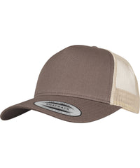 Flexfit 5-panel Retro Trucker 2-tone Cap - Brown/Khaki