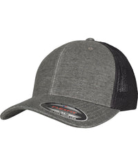 Flexfit Retro Trucker Melange Cap - Khaki/Black Mesh