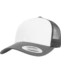 Flexfit Retro Trucker Coloured Front - Dark Grey/White/Dark Grey