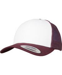 Flexfit Retro Trucker Coloured Front - Maroon/White/Maroon