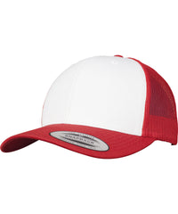 Flexfit Retro Trucker Coloured Front - Red/White/Red