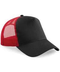 Beechfield Snapback Trucker - Black/Classic Red