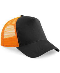 Beechfield Snapback Trucker - Black/Orange