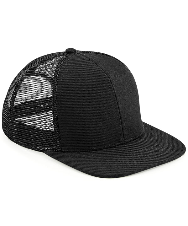 Beechfield Original Flat Peak 6-panel Trucker - Black/Black