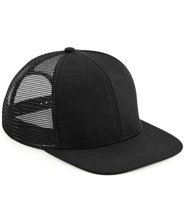 Beechfield Original Flat Peak 6-panel Trucker - Black/Black