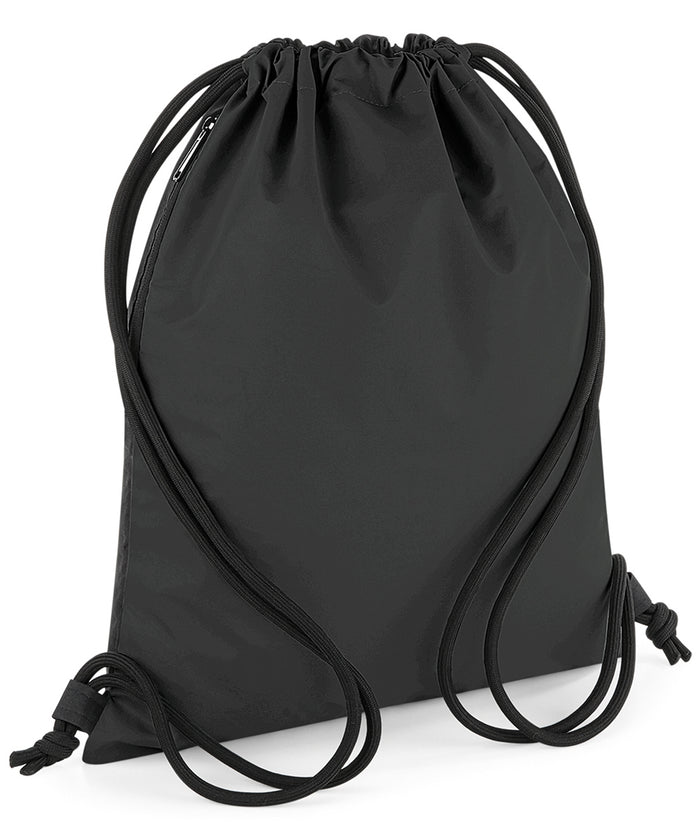 BagBase Reflective Gymsac - Black Reflective