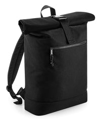 BagBase Recycled Rolled-top Backpack - Black