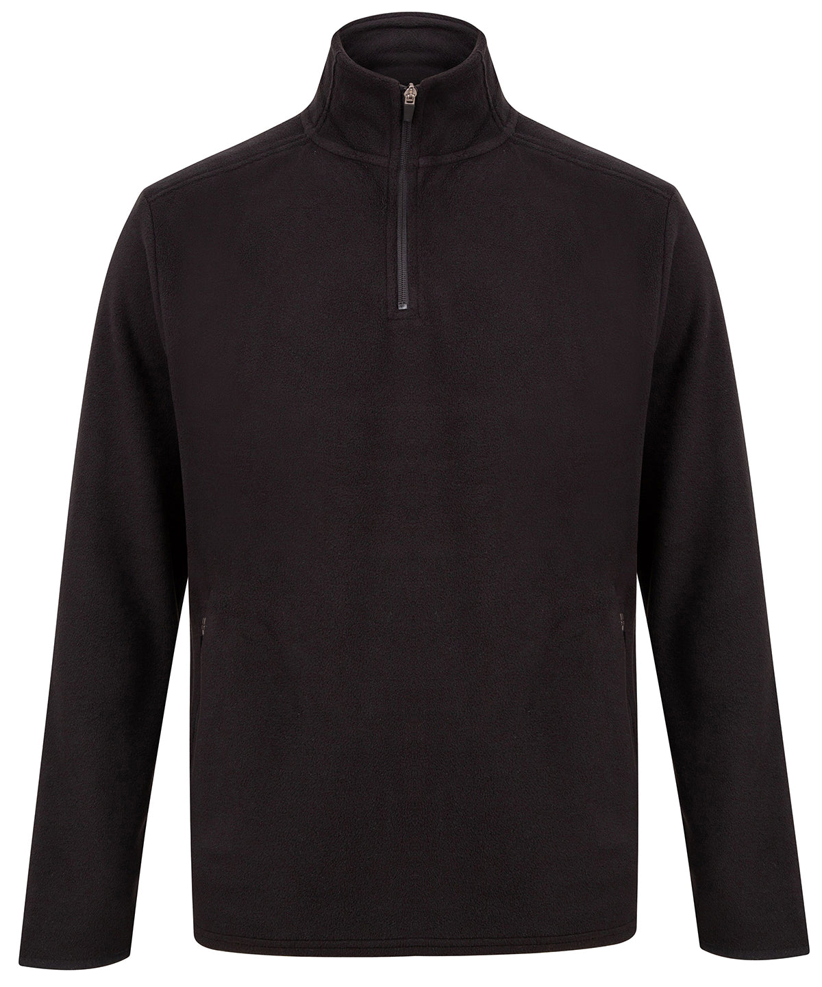 Henbury ¼ Zip Microfleece Jacket - Black