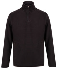 Henbury ¼ Zip Microfleece Jacket - Black