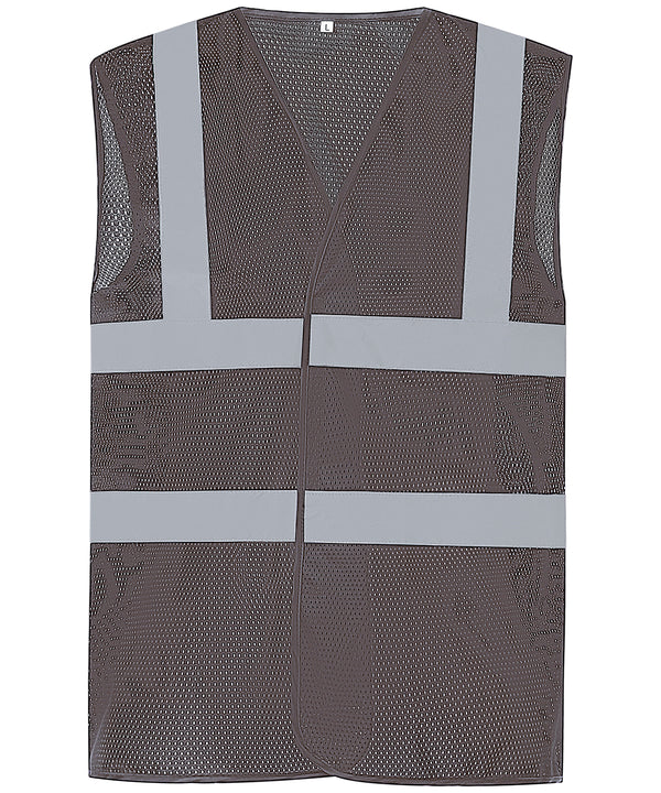 Yoko Top Cool Open Mesh 2-band-and-braces Waistcoat - Grey