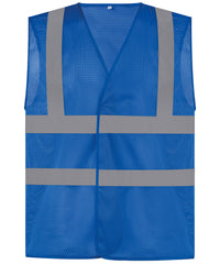 Yoko Top Cool Open Mesh 2-band-and-braces Waistcoat - Royal Blue