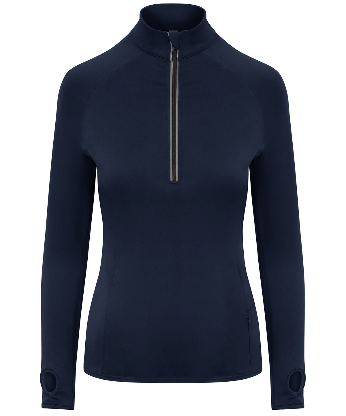 AWDis Women's Cool Flex Long Half-zip Top - French Navy
