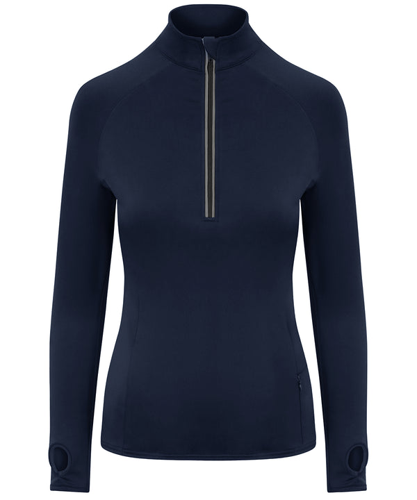 AWDis Women's Cool Flex Long Half-zip Top - French Navy