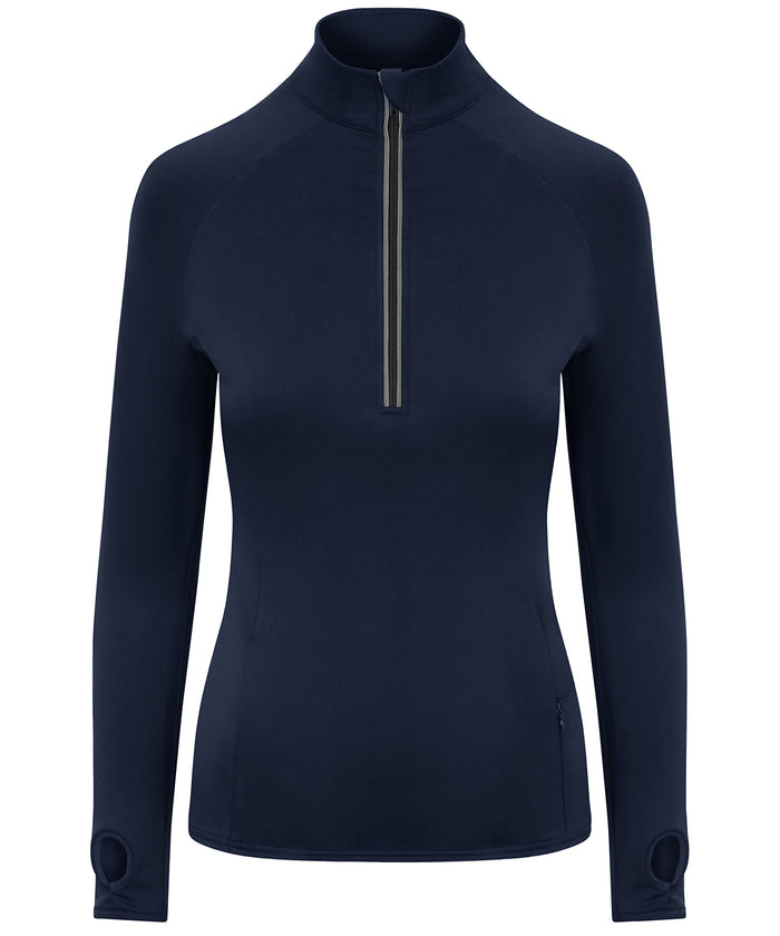AWDis Women's Cool Flex Long Half-zip Top - French Navy