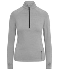 AWDis Women's Cool Flex Long Half-zip Top - Silver Grey