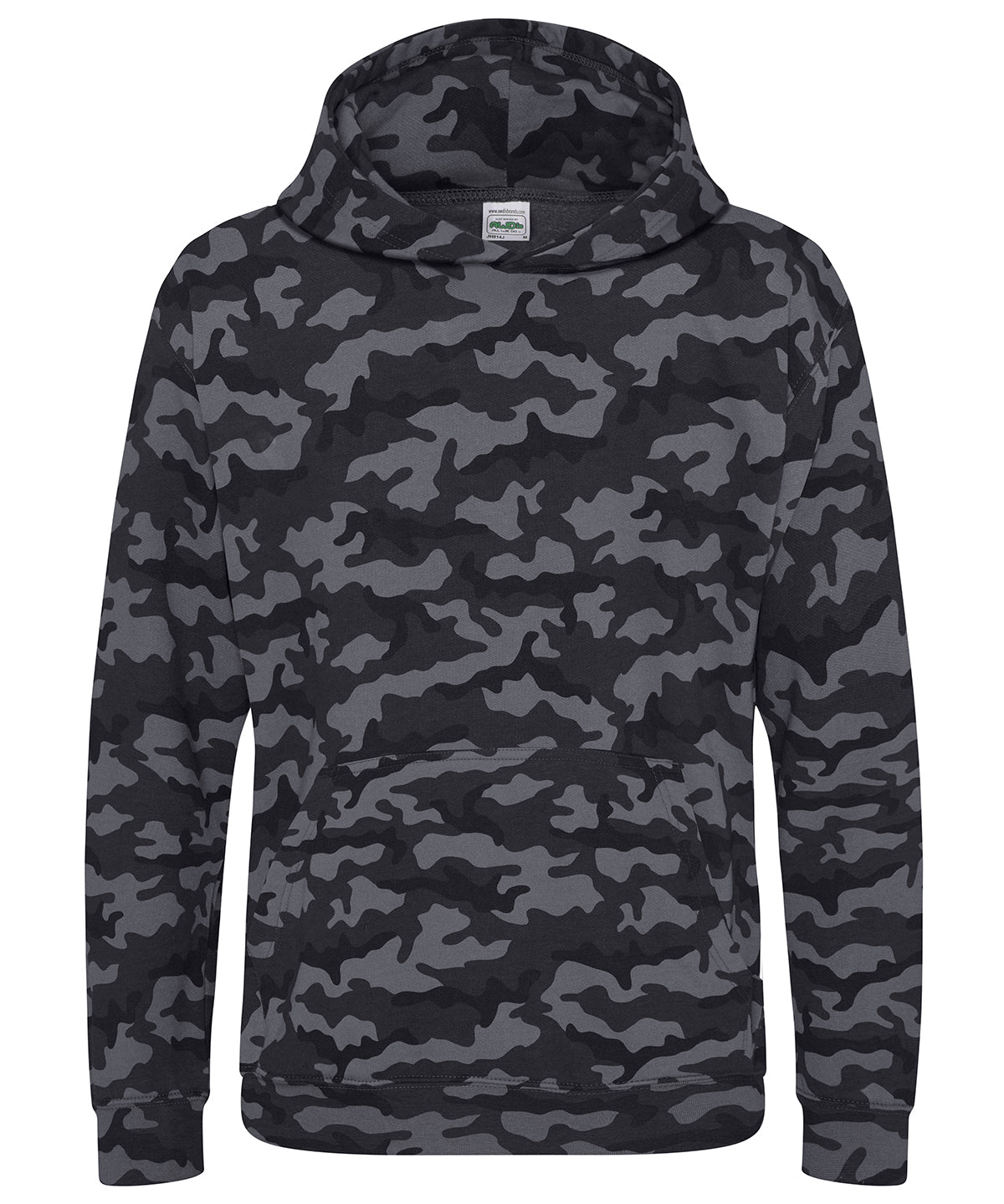 AWDis Kids Camo Hoodie - Black Camo