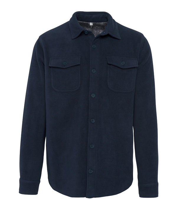 Kariban Sherpa-lined Fleece Overshirt - Navy/Storm Grey