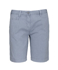 Kariban Ladies' Washed Effect Bermuda Shorts - Washed Smokey Blue
