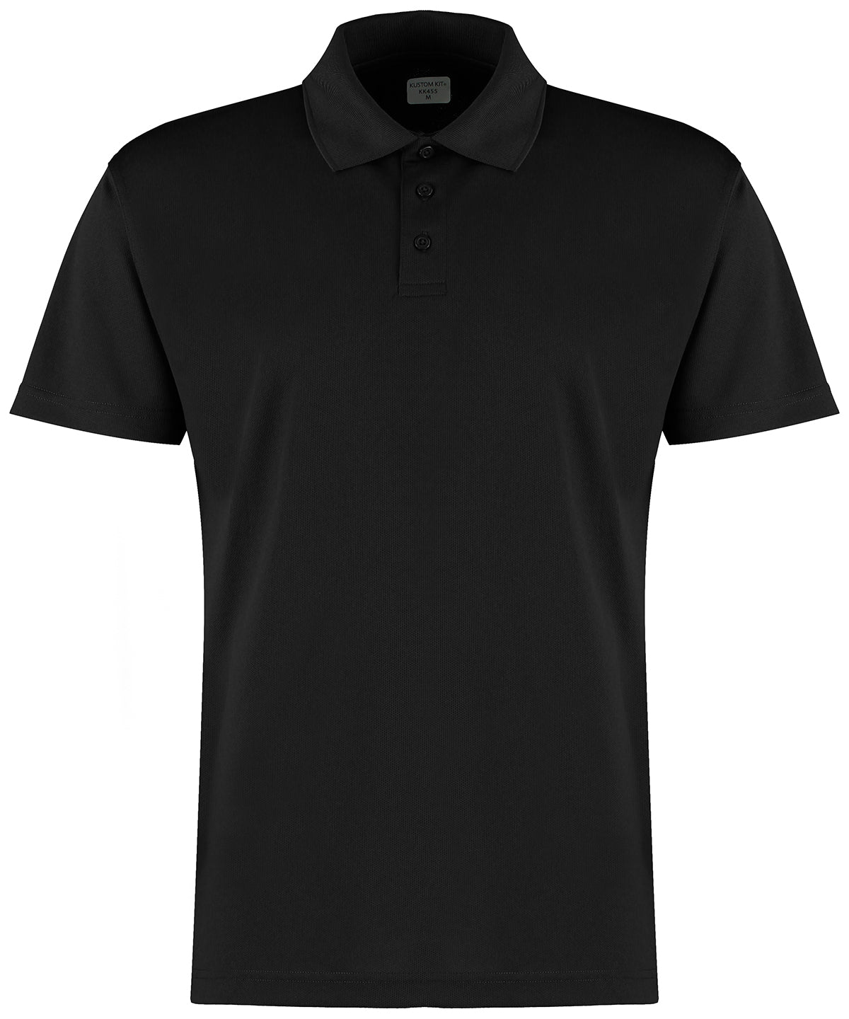 Kustom Kit Regular Fit Micro Mesh Polo with Cooltex® Plus - Black