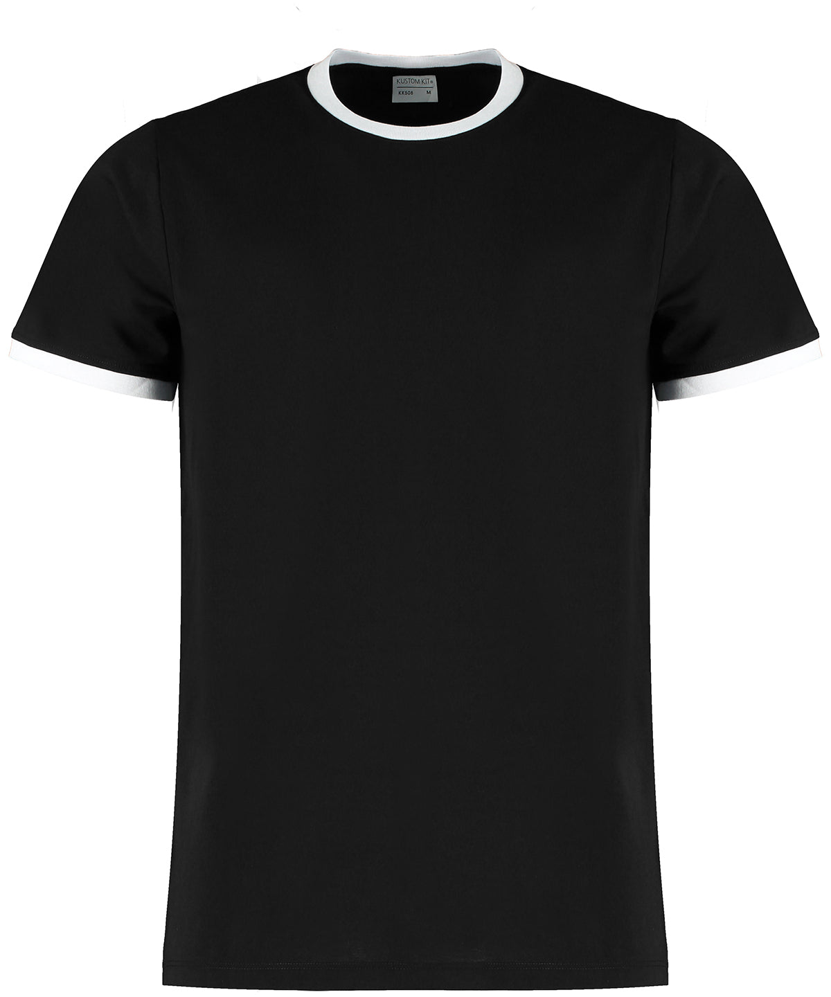 Kustom Kit Fashion Fit Ringer Tee - Black/White