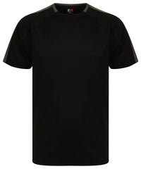 Finden & Hales Unisex Team T-shirt - Black/Gunmetal Grey
