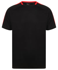 Finden & Hales Unisex Team T-shirt - Black/Red