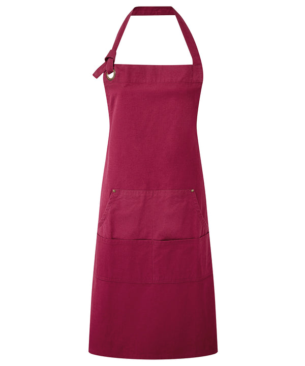 Premier Calibre Heavy Cotton Canvas Pocket Apron - Burgundy