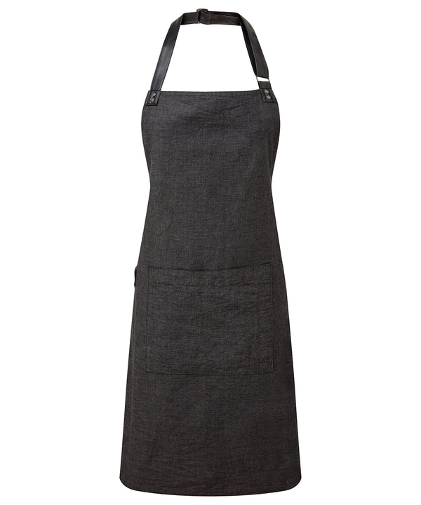 Premier Annex Oxford Bib Apron - Black