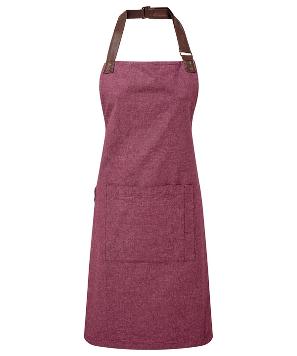 Premier Annex Oxford Bib Apron - Burgundy
