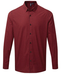 Premier Maxton Check Long Sleeve Shirt - Black/Red