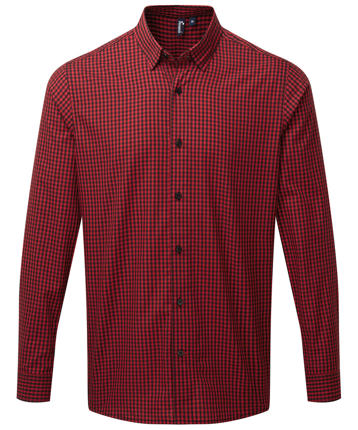 Premier Maxton Check Long Sleeve Shirt - Black/Red