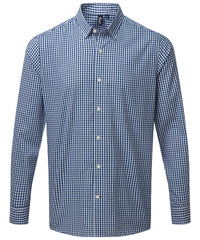 Premier Maxton Check Long Sleeve Shirt - Navy/White