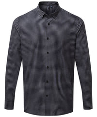 Premier Maxton Check Long Sleeve Shirt - Steel/Black