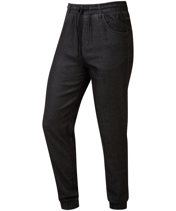 Premier Chef's Artisan Jogger Bottoms - Black Denim