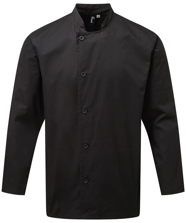 Premier Chef's Essential Long Sleeve Jacket - Black