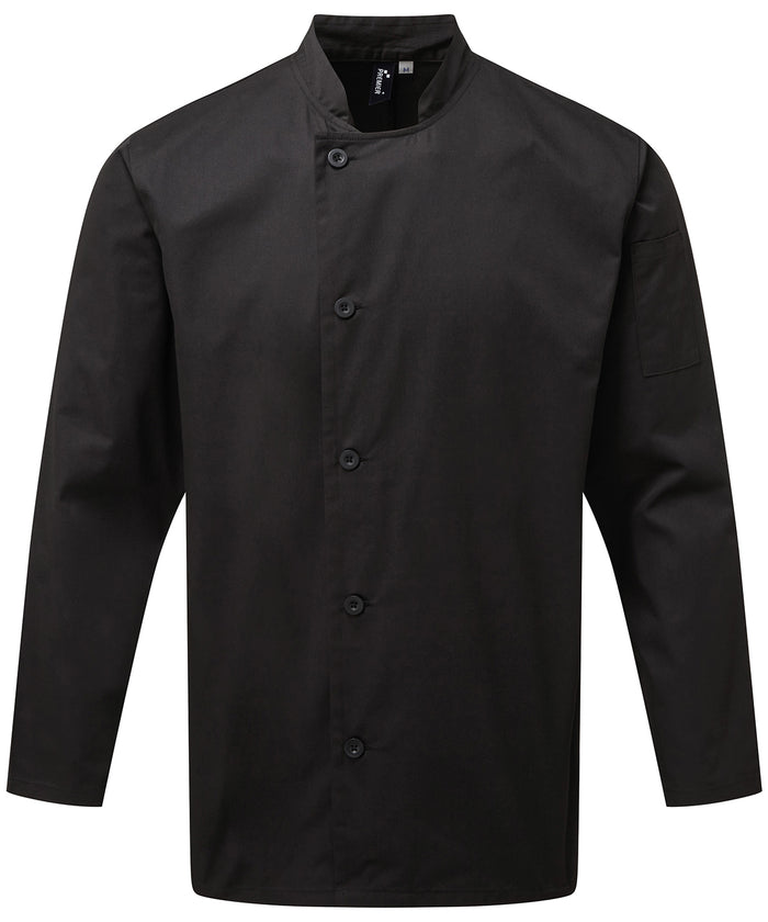 Premier Chef's Essential Long Sleeve Jacket - Black