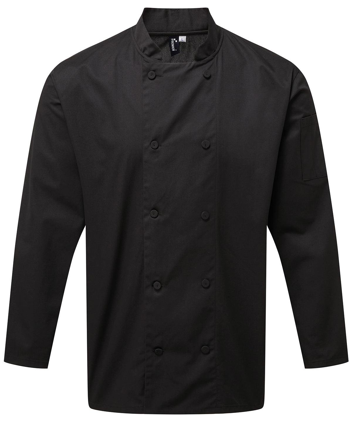 Premier Chef's Coolchecker® Long Sleeve Jacket - Black